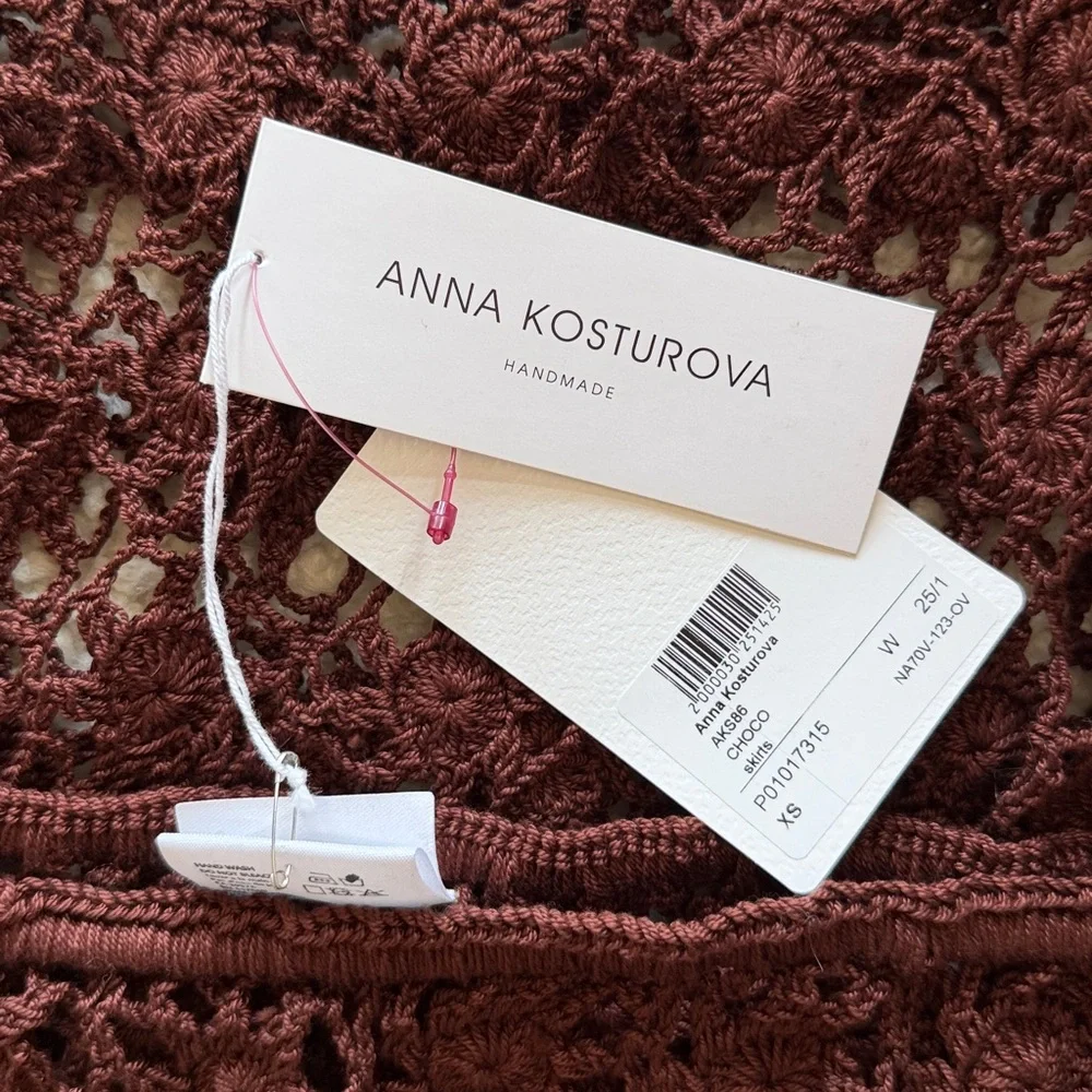 New / ANNA KOSTUROVA / Bella crochet maxi skirt / swim cover up / xs - Picture 6 of 6